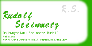 rudolf steinmetz business card